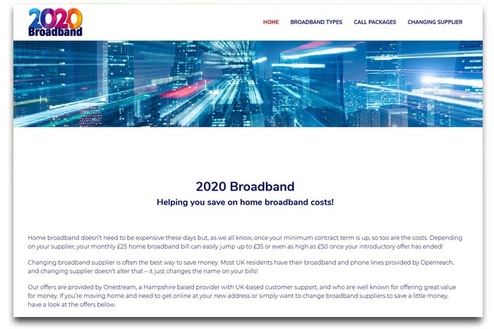 2020 Broadband for home broadband